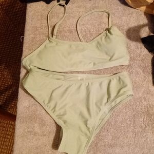 Kids Light Green Bikini Swim Set - Classic Two-Piece